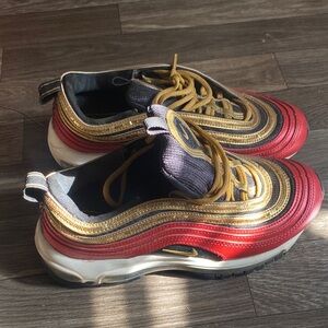 Nike Red and Gold Women's Sneakers